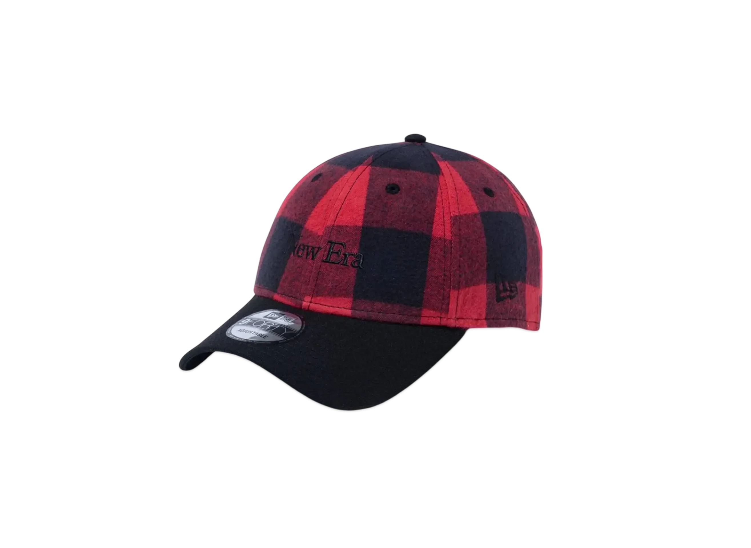 NEW ERA 9Forty Fabric Series Buffalo Check "Black/Red"