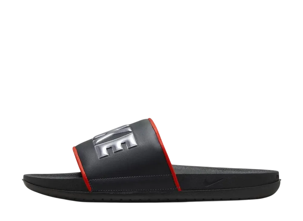 ナイキ オフコート スライド "ダークスモークグレー/ピカンテレッド/ブラック/メタリックダークグレー"