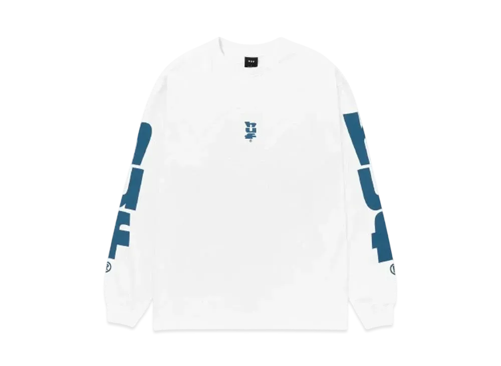 HUF Megablast Stretch LS Tee "White"
