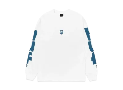 HUF Megablast Stretch LS Tee "White"
