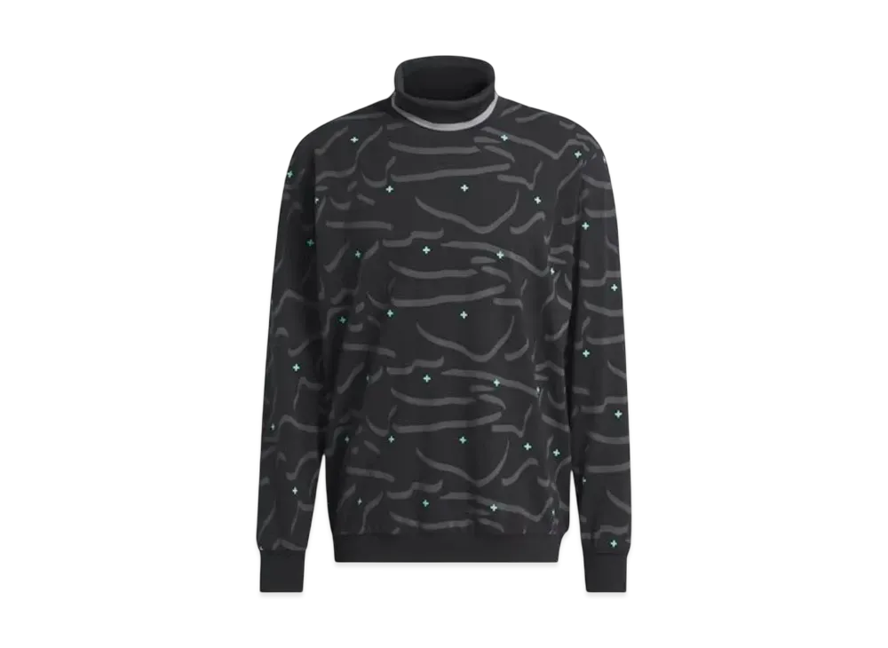 adidas Adicross SKI Graphic Mock Neck Long Sleeve Shirt "Black"
