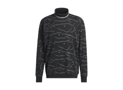 adidas Adicross SKI Graphic Mock Neck Long Sleeve Shirt "Black"