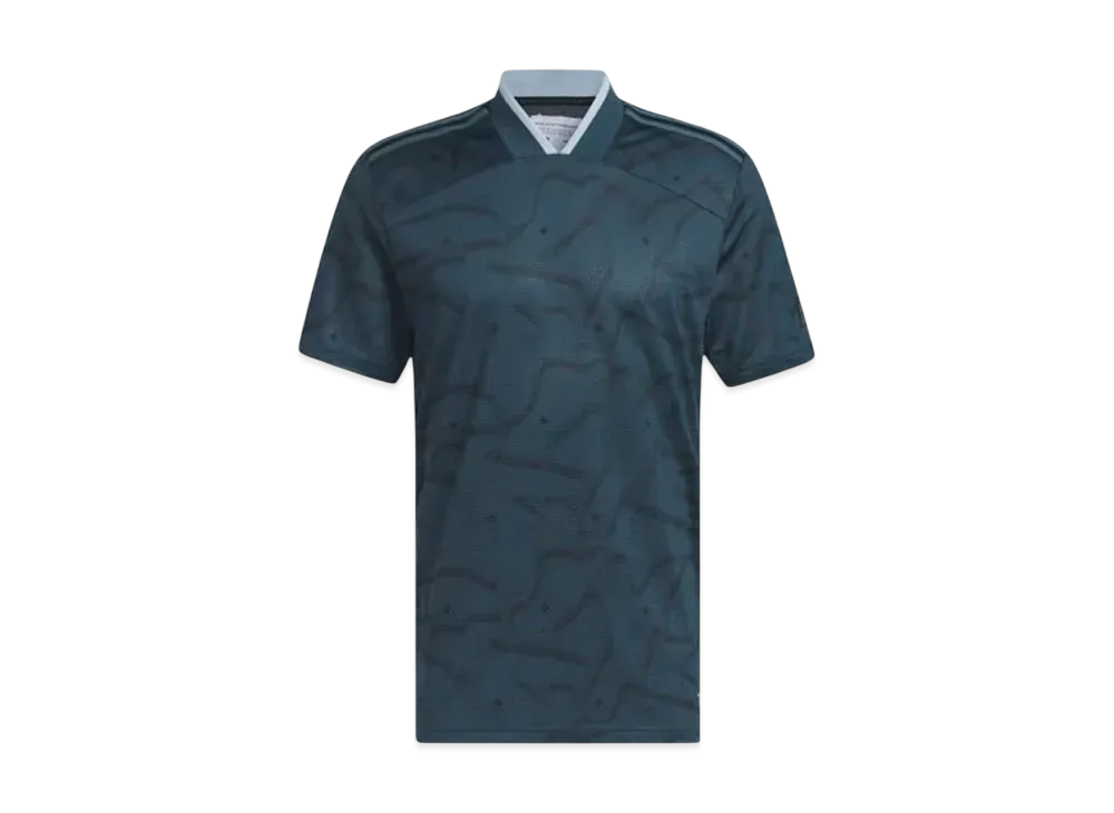 adidas Adicross SKI Graphic Mock Neck Short Sleeve Shirt "Green Night"