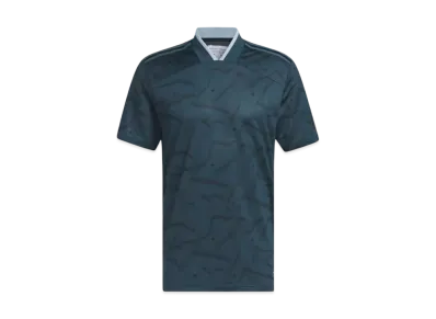 adidas Adicross SKI Graphic Mock Neck Short Sleeve Shirt "Green Night"