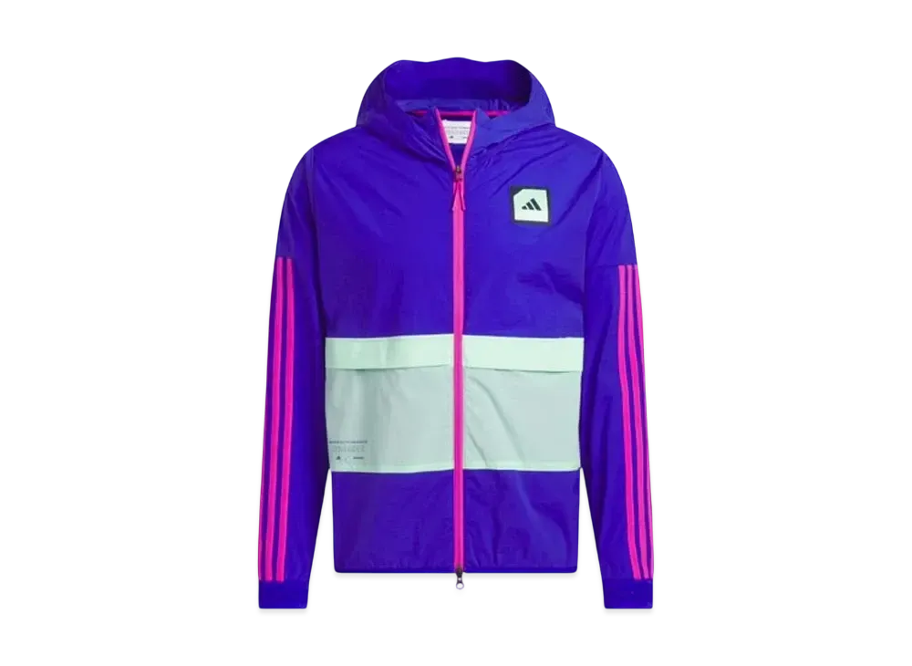 adidas Adicross Color Block Long Sleeve Full Zip Hoodie Jacket "Lucid Blue"