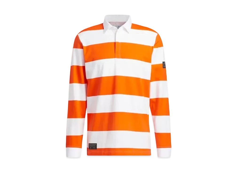 adidas Adicross Long Sleeve Rugby Shirt "White/Semi Impact Orange"