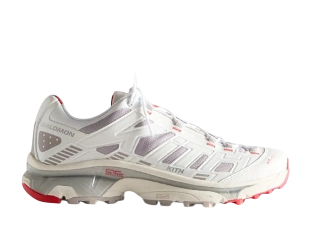 KITH × Salomon XT-4K "Bright White/Ashes of Roses/Fiery Red"