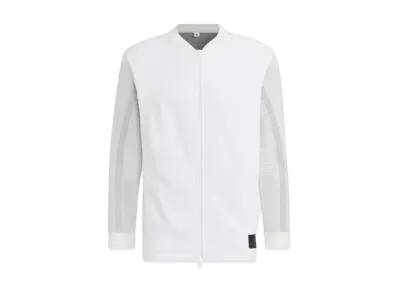 adidas Aeroknit Fabric Mix Long Sleeve Full Zip Jacket "White"