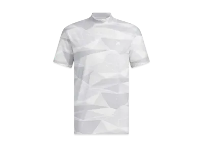 adidas Aeroready Allover Print Short Sleeve Mockneck Shirt "Grey One"