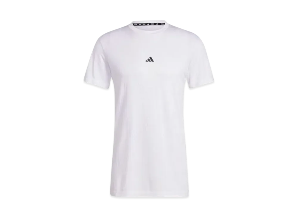 adidas Designed for Training Yoga Seamless Short Sleeve T-Shirt "White"
