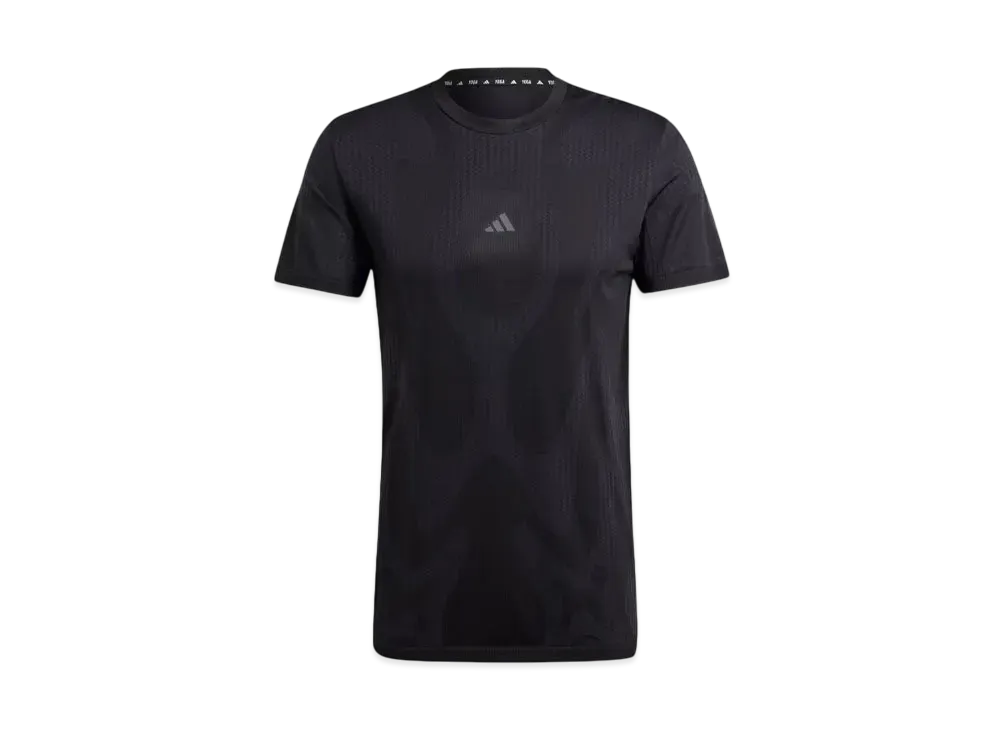 adidas Designed for Training Yoga Seamless Short Sleeve T-Shirt "Black"