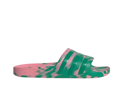 adidas Adilette Aqua Slides "Bliss Pink/Court Green"