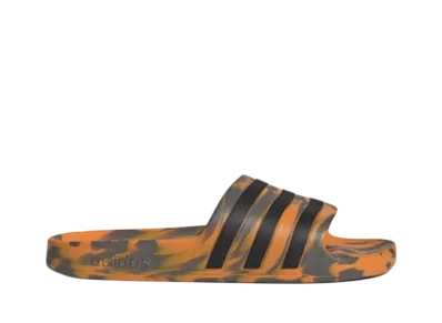 adidas Adilette Aqua Slides "Charcoal/Core Black/Focus Orange"