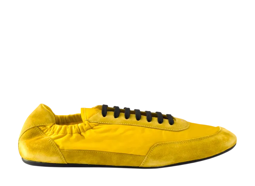 PRADA Collapse Re-Nylon and Suede Elasticized Sneakers PRADA Collapse Re-Nylon and Suede Elasticized Sneakers