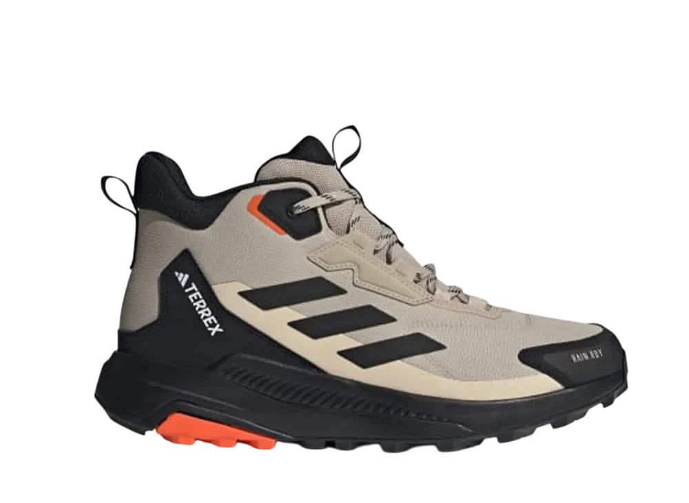 アディダス テレックス エニーランダー ミッド レインレディ ハイキング "ワンダーベージュ/コアブラック/セミインパクトオレンジ"