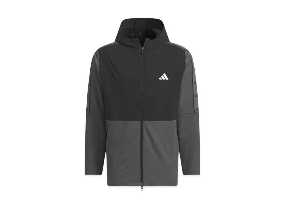adidas ESS Hoodie JKT "Black/Dark Grey Heather"