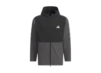 adidas ESS Hoodie JKT "Black/Dark Grey Heather"
