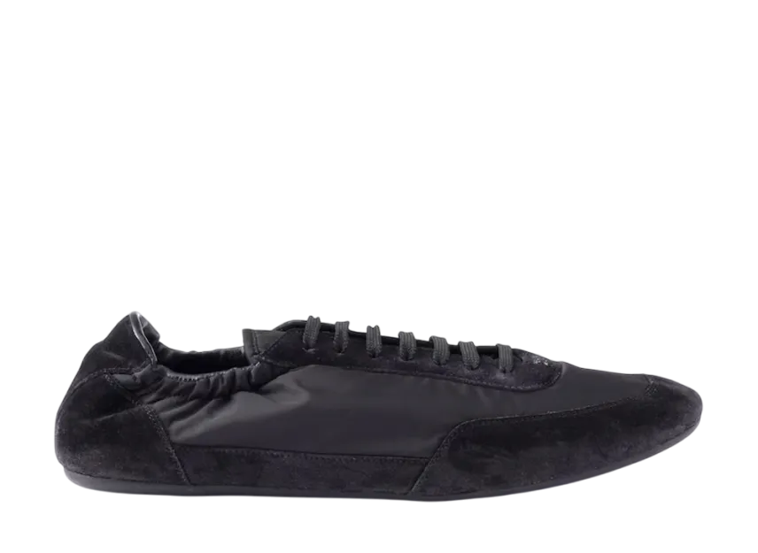 PRADA Collapse Re-Nylon and Suede Elasticized Sneakers PRADA Collapse Re-Nylon and Suede Elasticized Sneakers