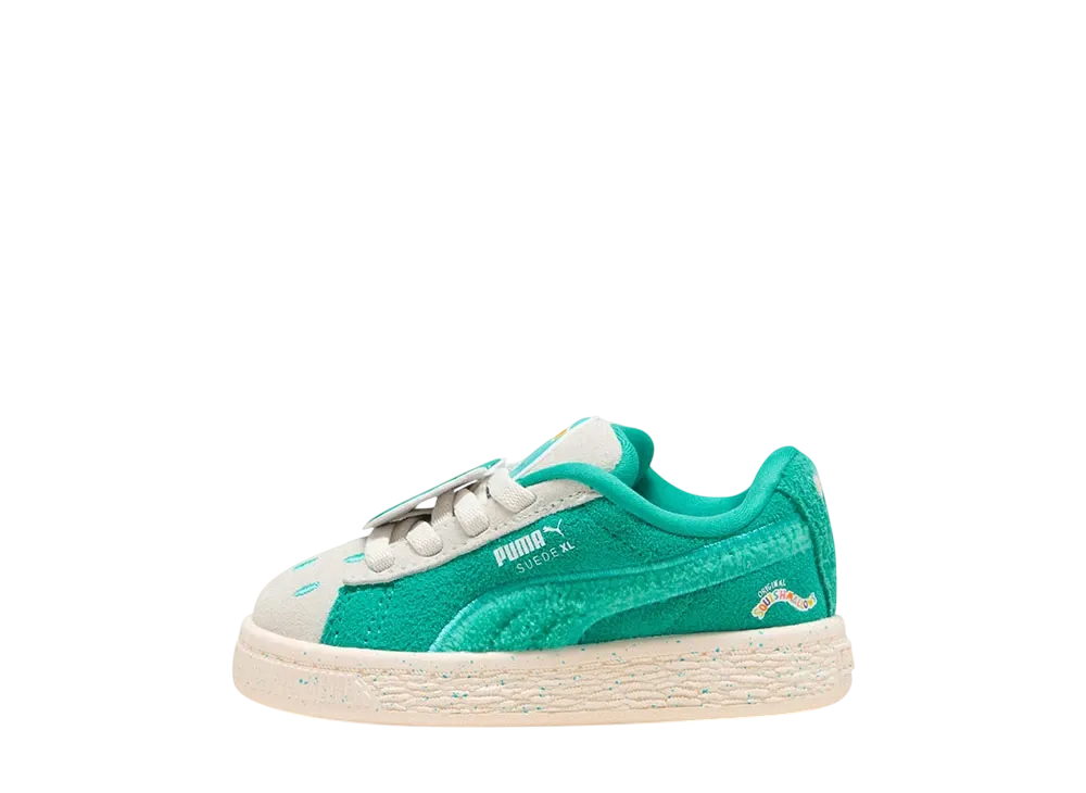 クイッシュマロ × プーマ TD スウェード XL ウィンストン "ウォームホワイト/アルパインスノー/エレクトロプール" (キッズ)