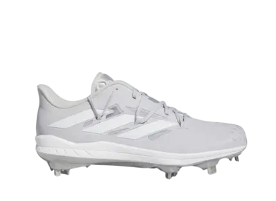 adidas Adizero Afterburner 9 Cleats "Team Light Grey/Cloud White/Silver Metallic"