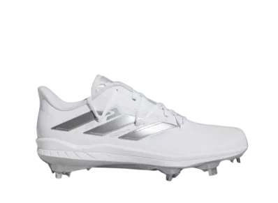 adidas Adizero Afterburner 9 Cleats "Cloud White/Silver Metallic"