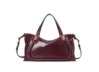 Chloe Paraty 24 Bag In Shiny Leather "Dimness Purple"