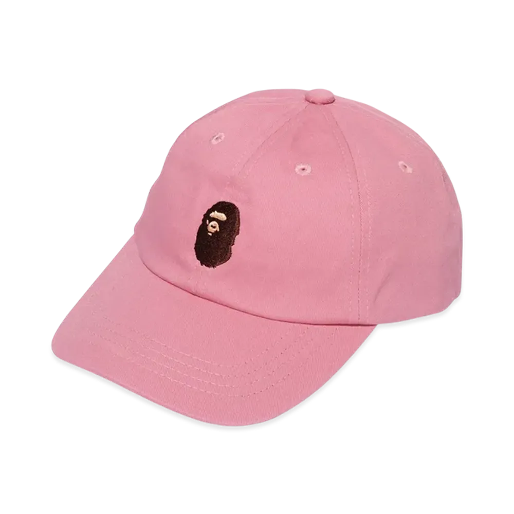 A BATHING APE Ape Head Panel Cap "Pink"