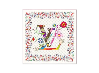 Louis Vuitton x Takashi Murakami Shawl Superflat "Blanc"