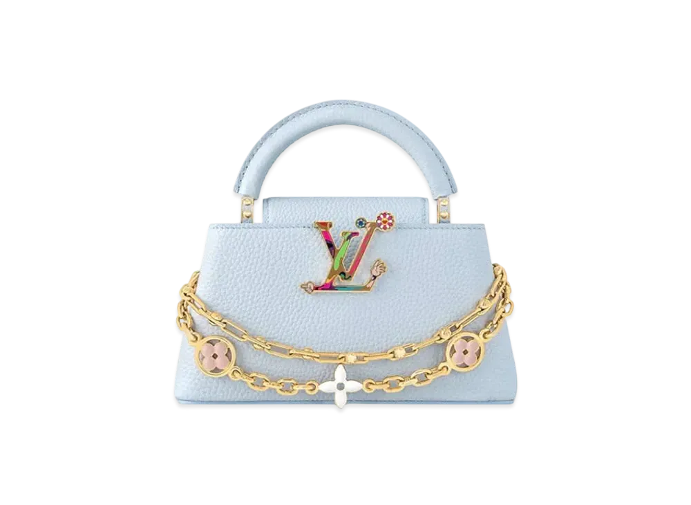 Louis Vuitton x Takashi Murakami Capucines EW Mini "Olympe Blue"