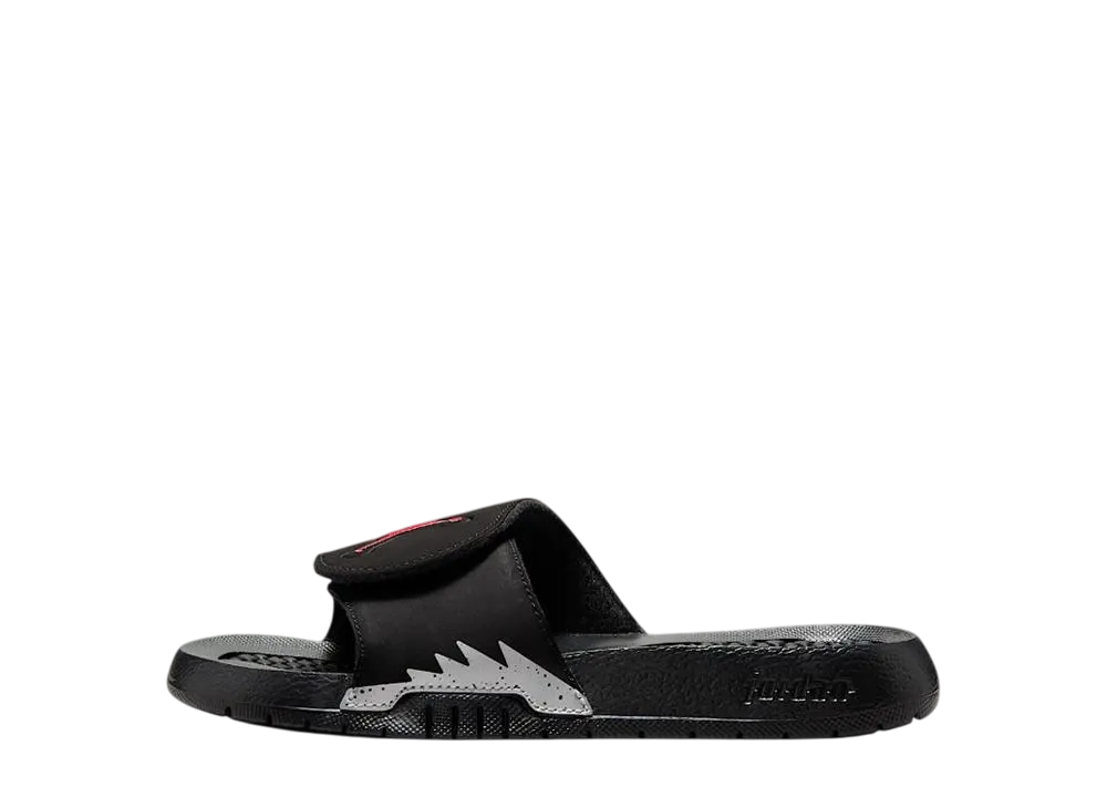 Nike GS Jordan Hydro 5 Retro Slide "Black/Silver/Fire Red"