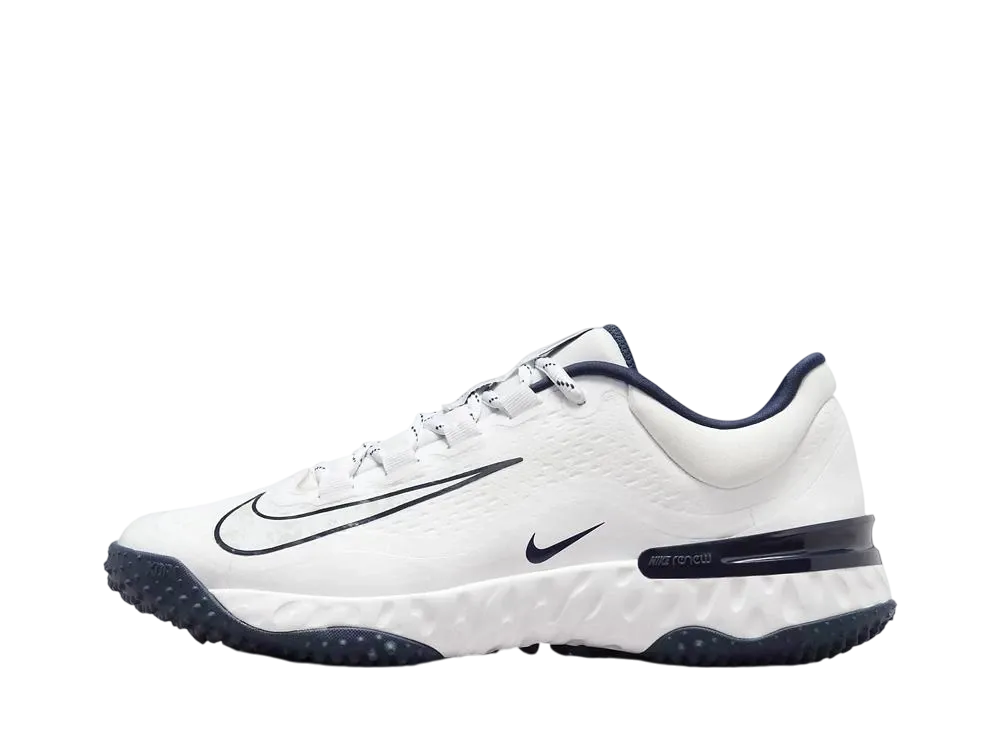 Nike Women's Alpha Huarache Elite 4 Turf "White/Midnight Navy/Navy/Pure Platinum"