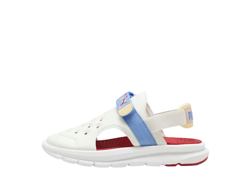 プーマ PS エボルブ サマーキャンプ AC サンダル "ウォームホワイト/グレースカイズ/カモミール" (キッズ)