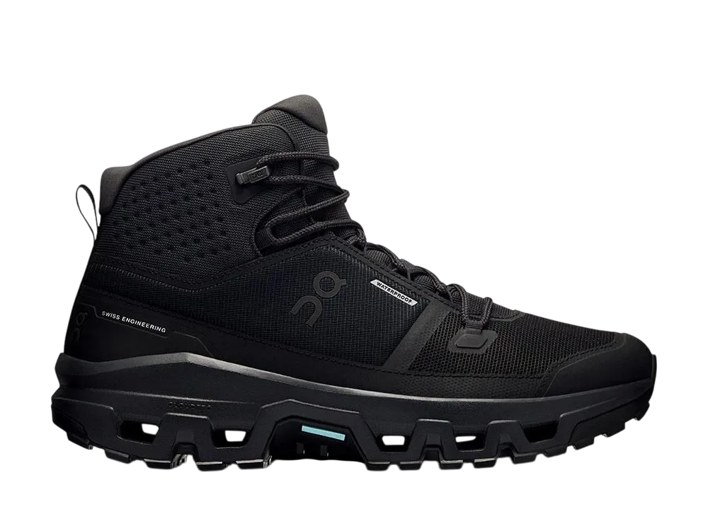 オン クラウドロック ミッド ウォータープルーフ "ブラック/ブラック"