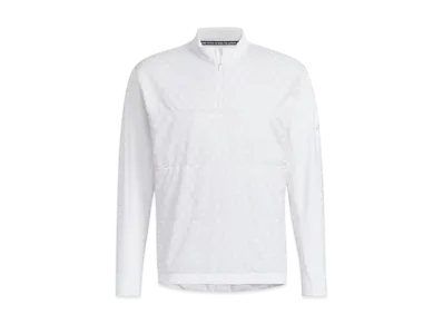 adidas Frost Guard Thermal Quilt Combination Half Zip Mock Long Sleeve Shirt "White"