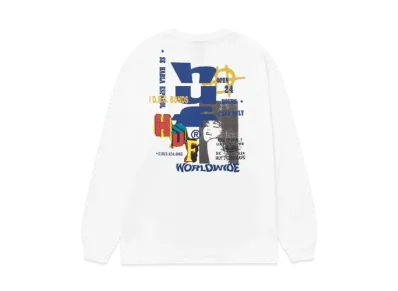HUF Cut And Paste LS Tee "White"