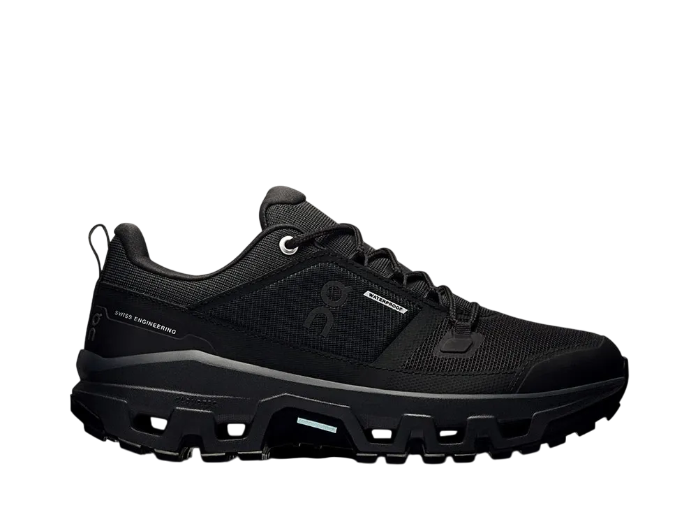 オン ウィメンズ クラウドロック ロー ウォータープルーフ "ブラック/ブラック"