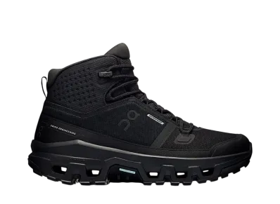 On Women's Cloudrock Mid Waterproof "Black/Black"