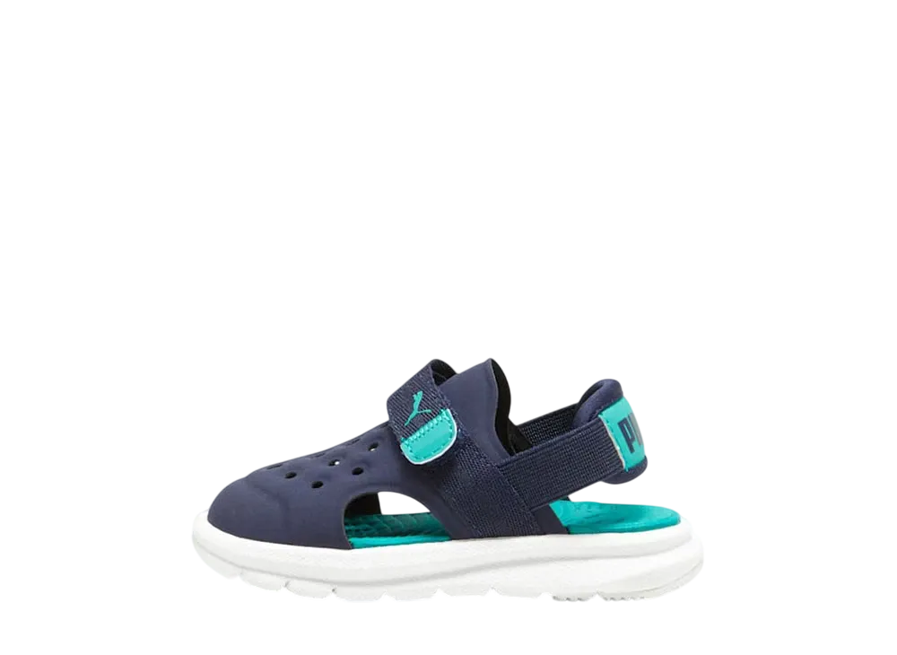 プーマ TD エボルブ AC サンダル "プーマネイビー/スパーキンググリーン/プーマホワイト" (キッズ)