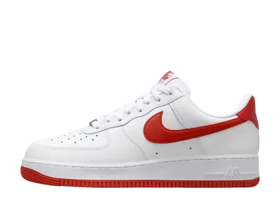 Nike Air Force 1 Low '07 "White/White/Dragon Red"