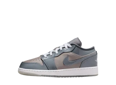 ナイキ GS エアジョーダン1 ロー SE "ミディアムグレー/ホワイト/クールグレー" (キッズ)