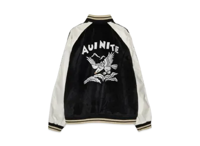 AUI NITE Embroidery souvenir jacket "BLACK"