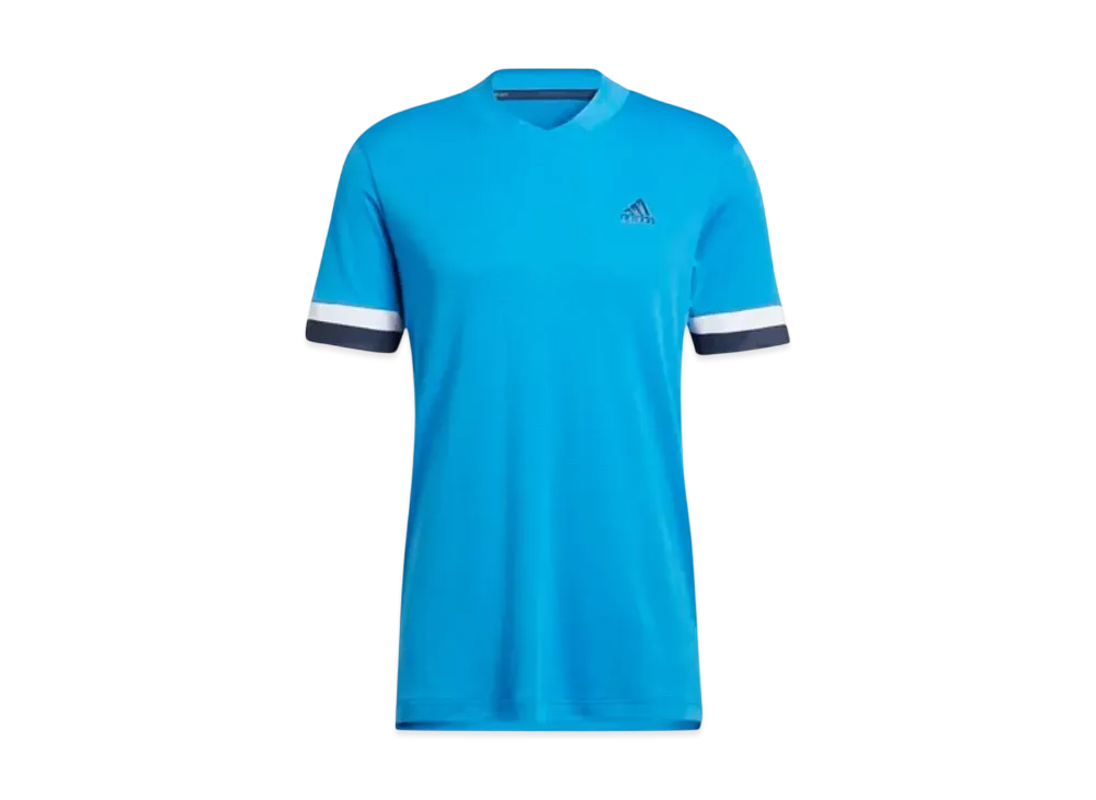 adidas Heat. Rdy Color Block Short Sleeve Skipper Shirt "Blue Rush"