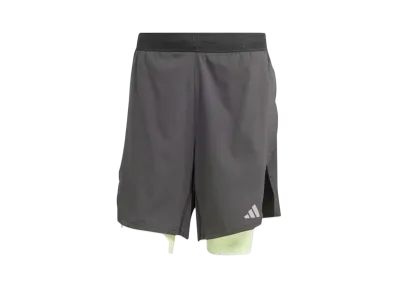 adidas Hiit Workout Heat. Rdy 2-in-1 Shorts "Black/Semi Green Spark"