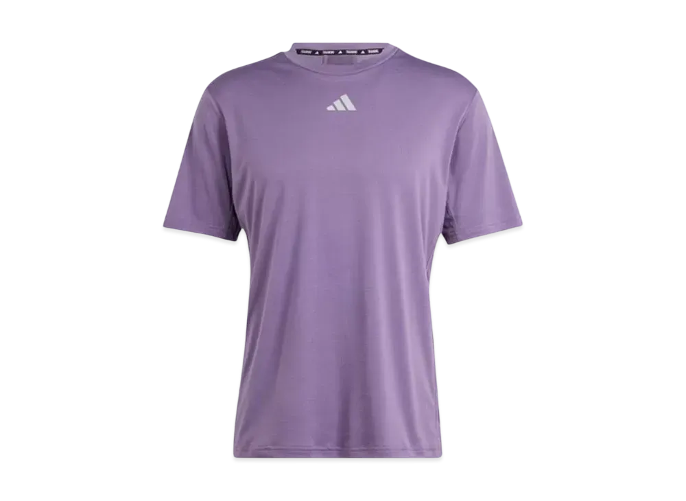adidas Hiit Workout Three Stripes Short Sleeve T-shirt "Shadow Violet"