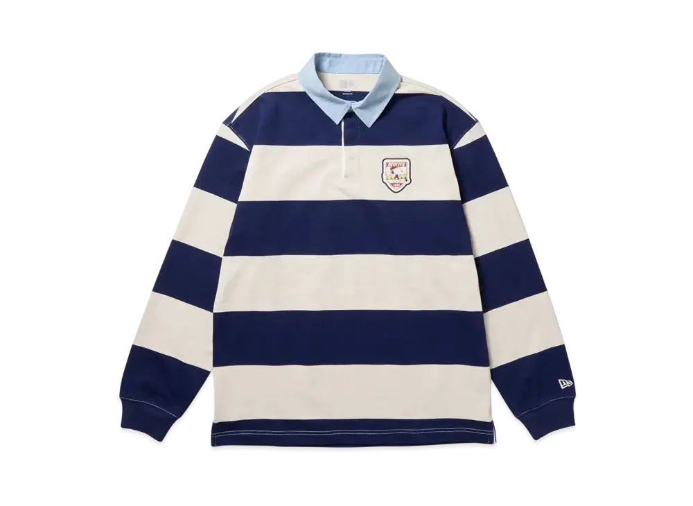 NEW ERA x PEANUTS Golf Rugby Shirt Patch "Off White/Navy"