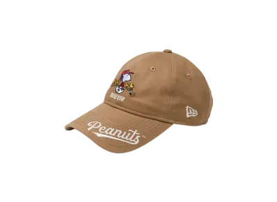 NEW ERA x PEANUTS Golf 9Twenty Long Visor Visor Logo "Khaki"