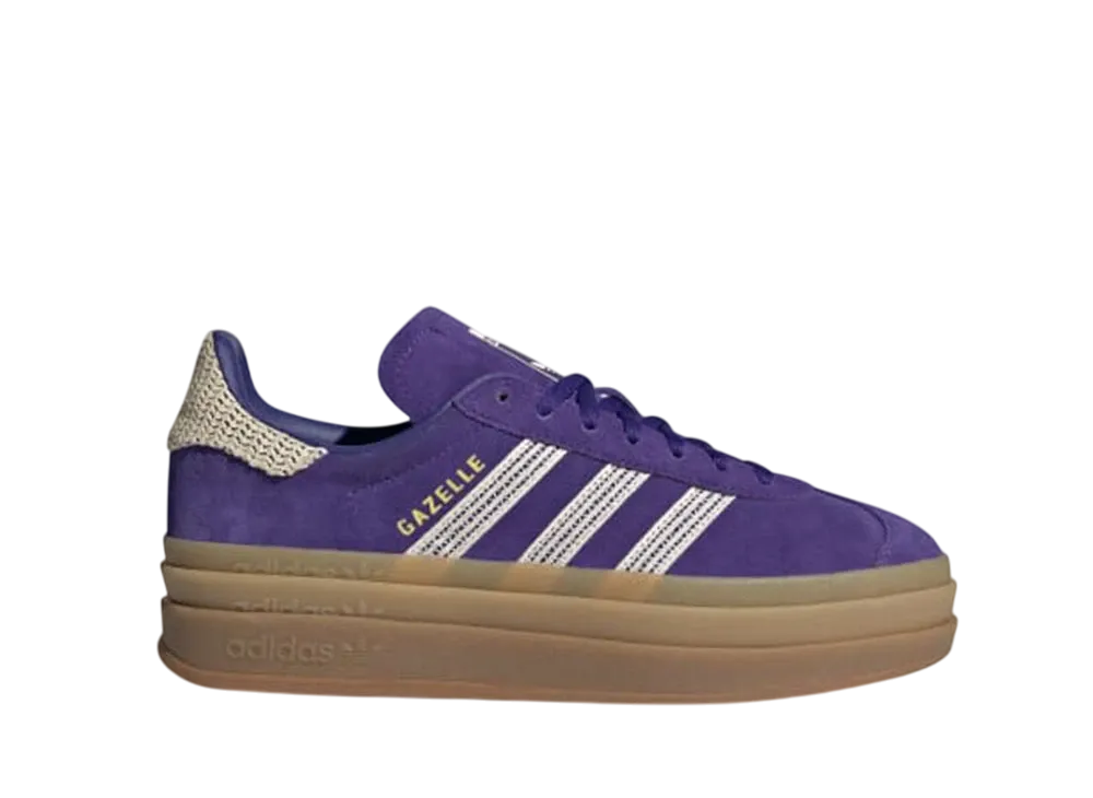アディダスオリジナルス ウィメンズ ガゼル ボールド "カレッジパープル/ワンダーホワイト/ゴールドメタリック"