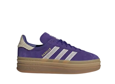 adidas Women's Gazelle Bold "Collegiate Purple/Wonder White/Gold Metallic"