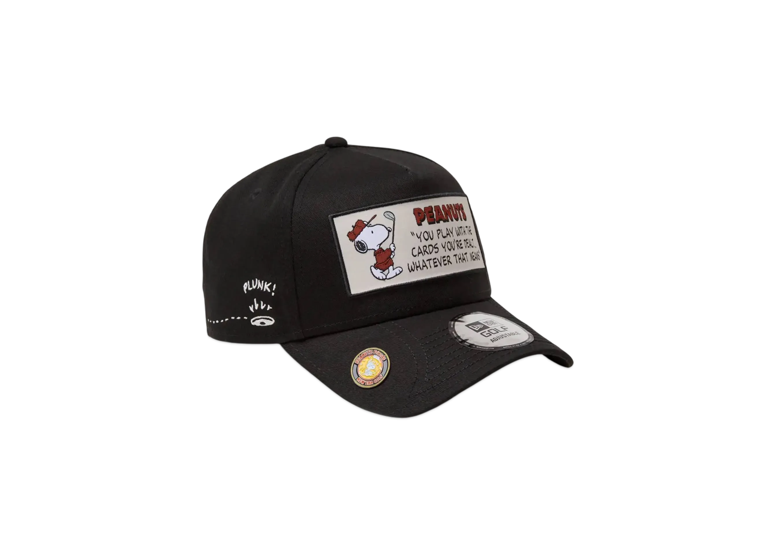 NEW ERA x PEANUTS Golf 9Forty A-Frame On Par Front Patch "Black"