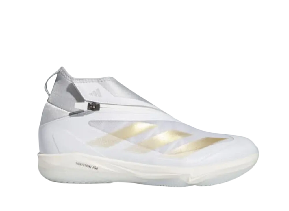 アディダス アディゼロ インパクト+ ターフトレーナー ベースボール "クラウドホワイト/ゴールドメタリック/チームライトグレー"